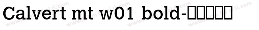 Calvert mt w01 bold字体转换